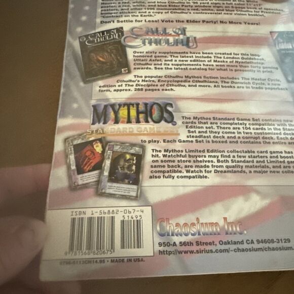 Cthulhu For President Call Of Cthulhu Why Settle For The Lesser Evil RPG New - Picture 6 of 12